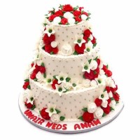 Happy Anniversary Three Tier Cake