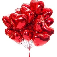 Heart Shape Ballons Bouquet