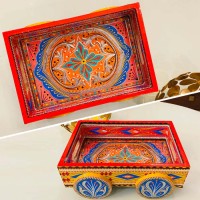 Handmade Chamakpatti Tray On Wheels